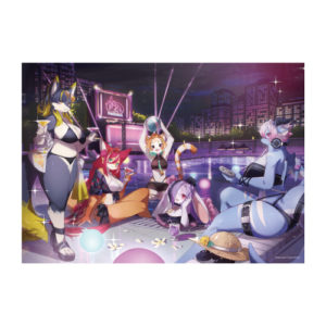 Bunnimals in night pool 　お風呂ポスター